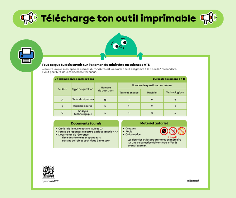 Télécharge ton outil imprimable.