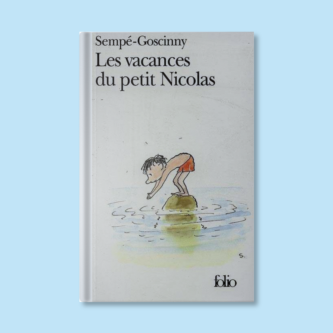 Page couverture des vacances du petit Nicolas. 