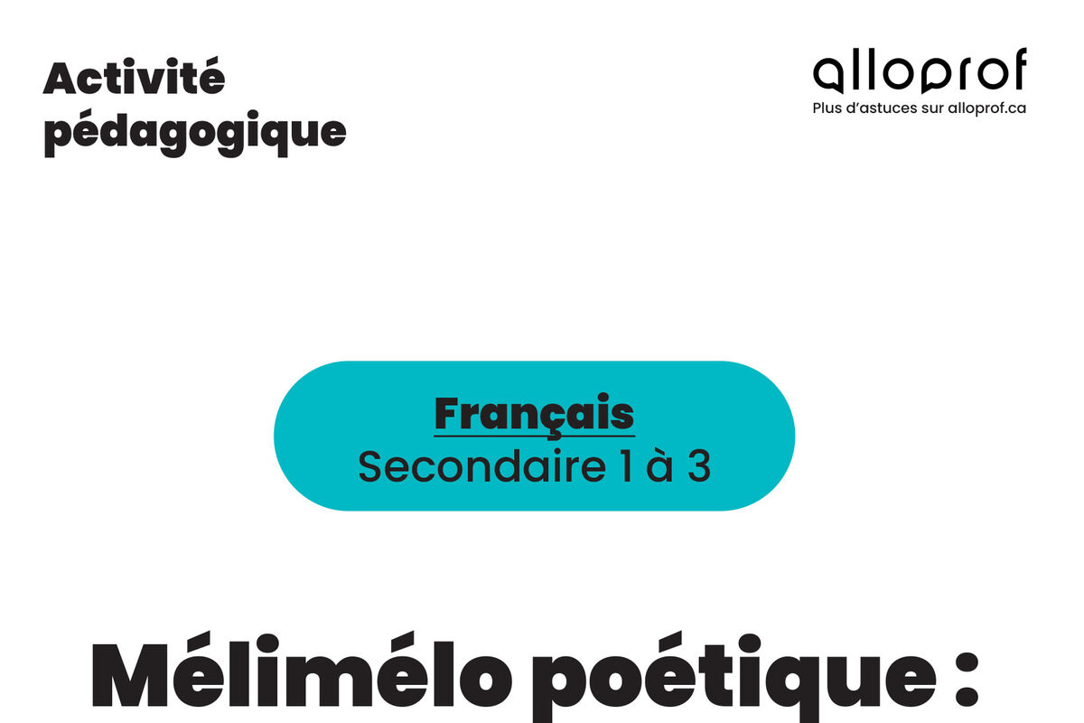 Aperçu de l'activité Mélimélo poétique
