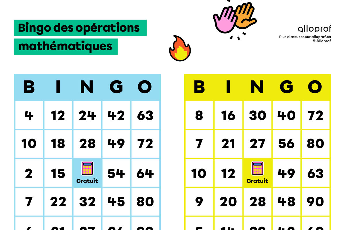Bingo des opérations