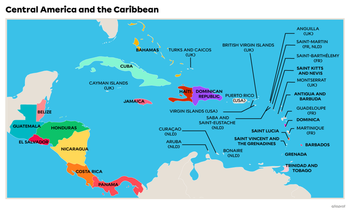 Central America and the Caribbean.