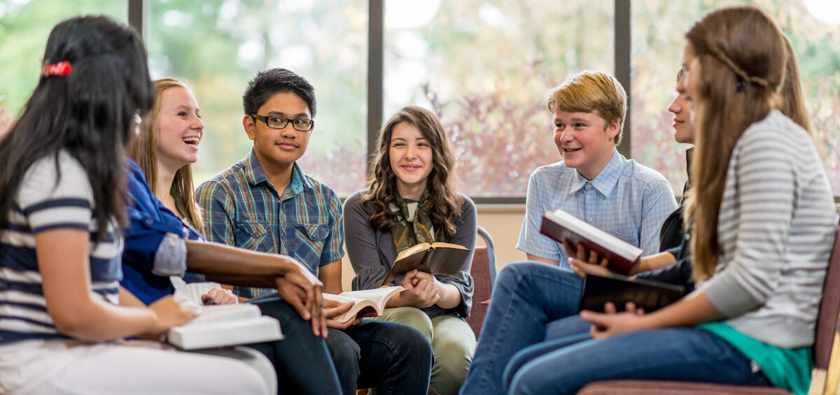 Student participating in a book club.