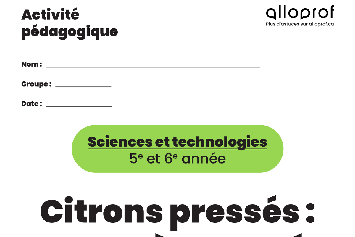 Un aperçu de l’une des pages du cahier de l’élève.