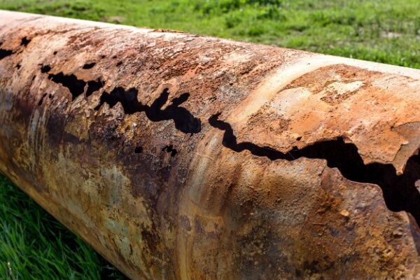 Rusted water pipe