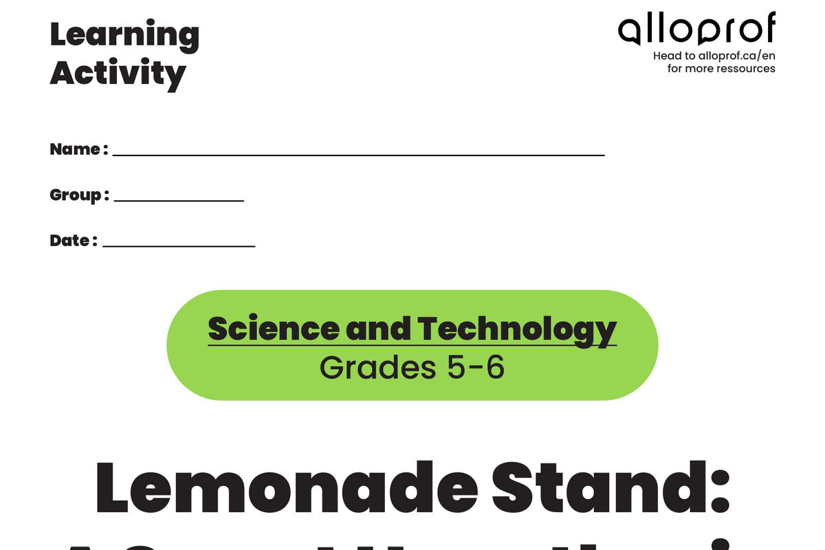 Teaser of the activity “Lemonade Stand: A Sweet Hypothesis”.