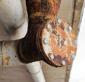 A rusty piece of metal.