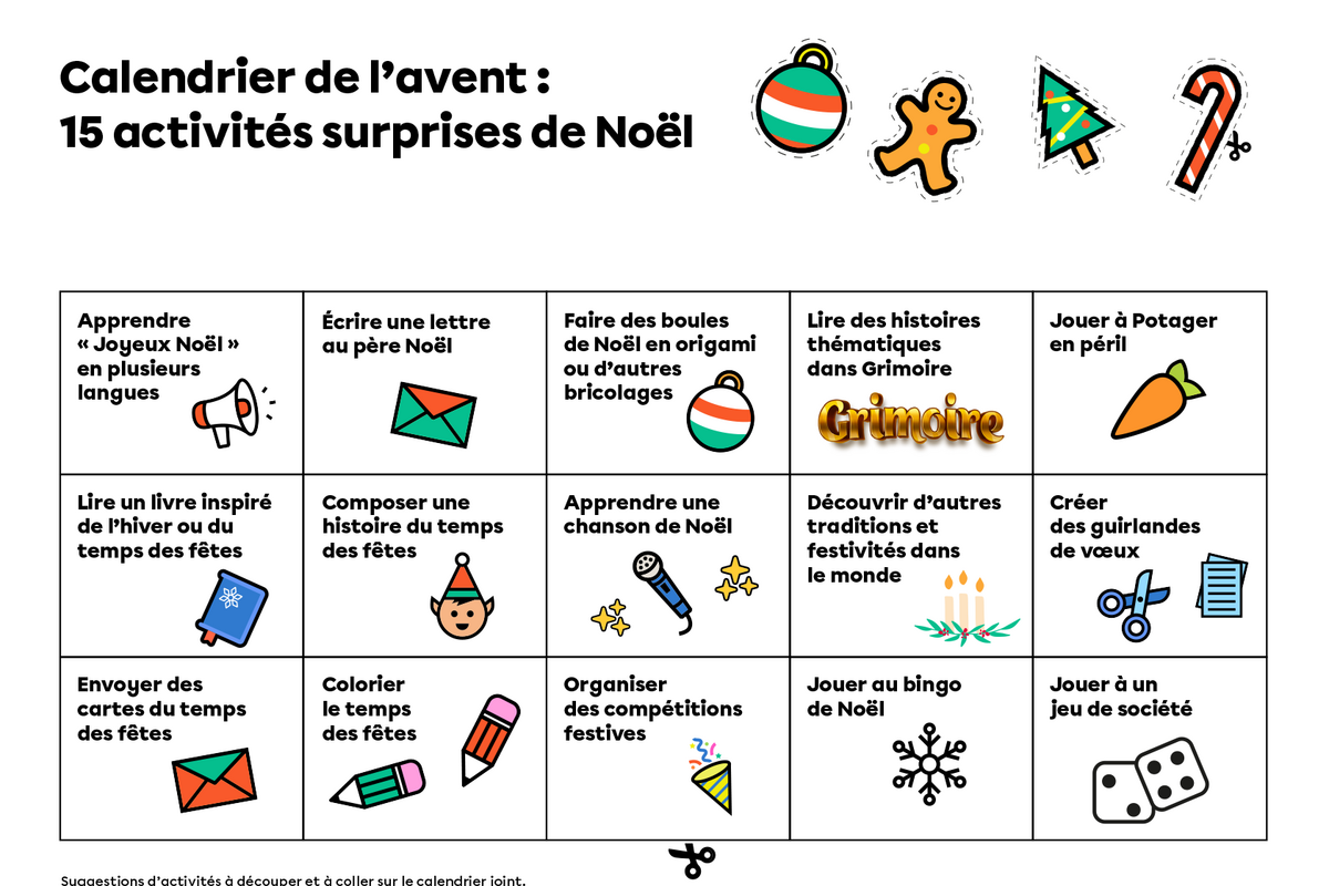 Un aperçu du calendrier de l'avent 2025.