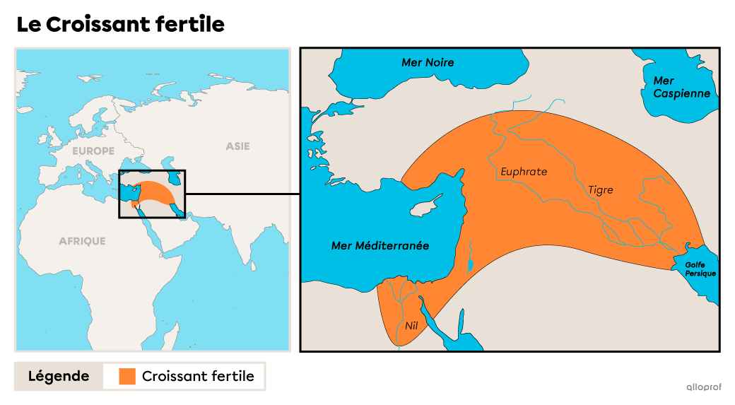Carte du Croissant fertile.