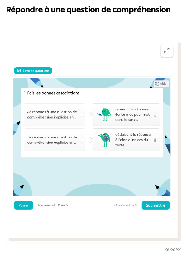 Un aperçu de la fiche. 