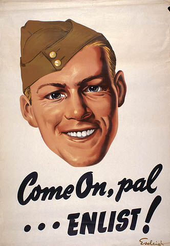 Enlistment poster during World War II.