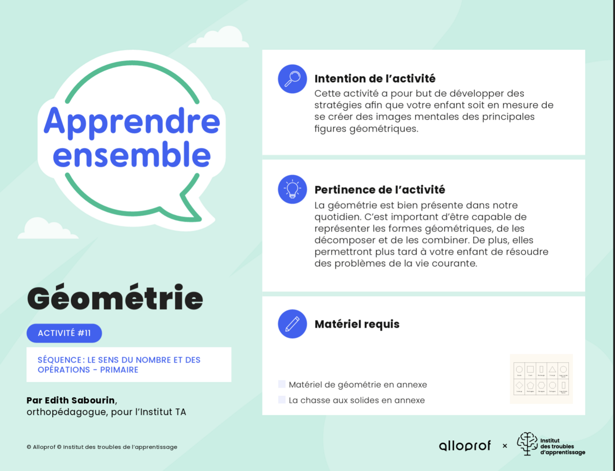 Activité n° 11 : Géométrie
