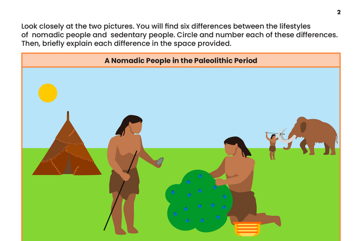 Abstract of the learning activity Spot the 6 Differences: Sedentarization.
