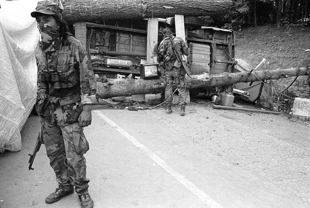 Site de la barricade à Kanesatake.