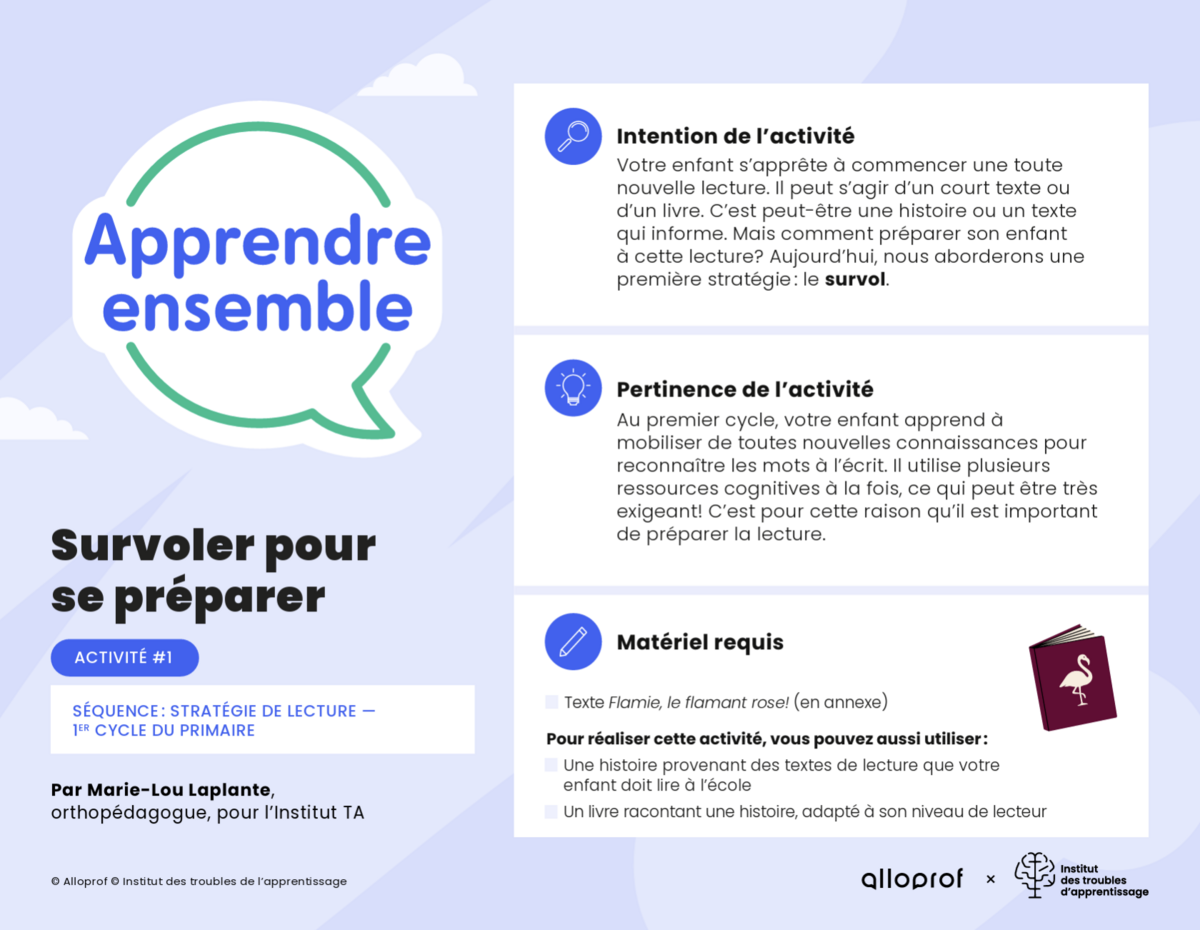 Activité n° 1 : Survoler pour se préparer