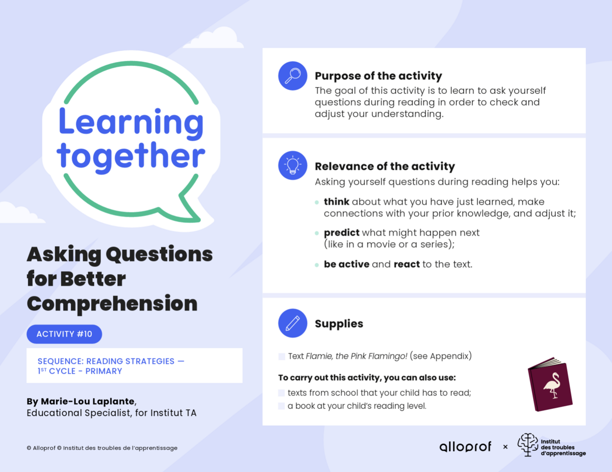 Activity #10: Asking Questions for Better Comprehension