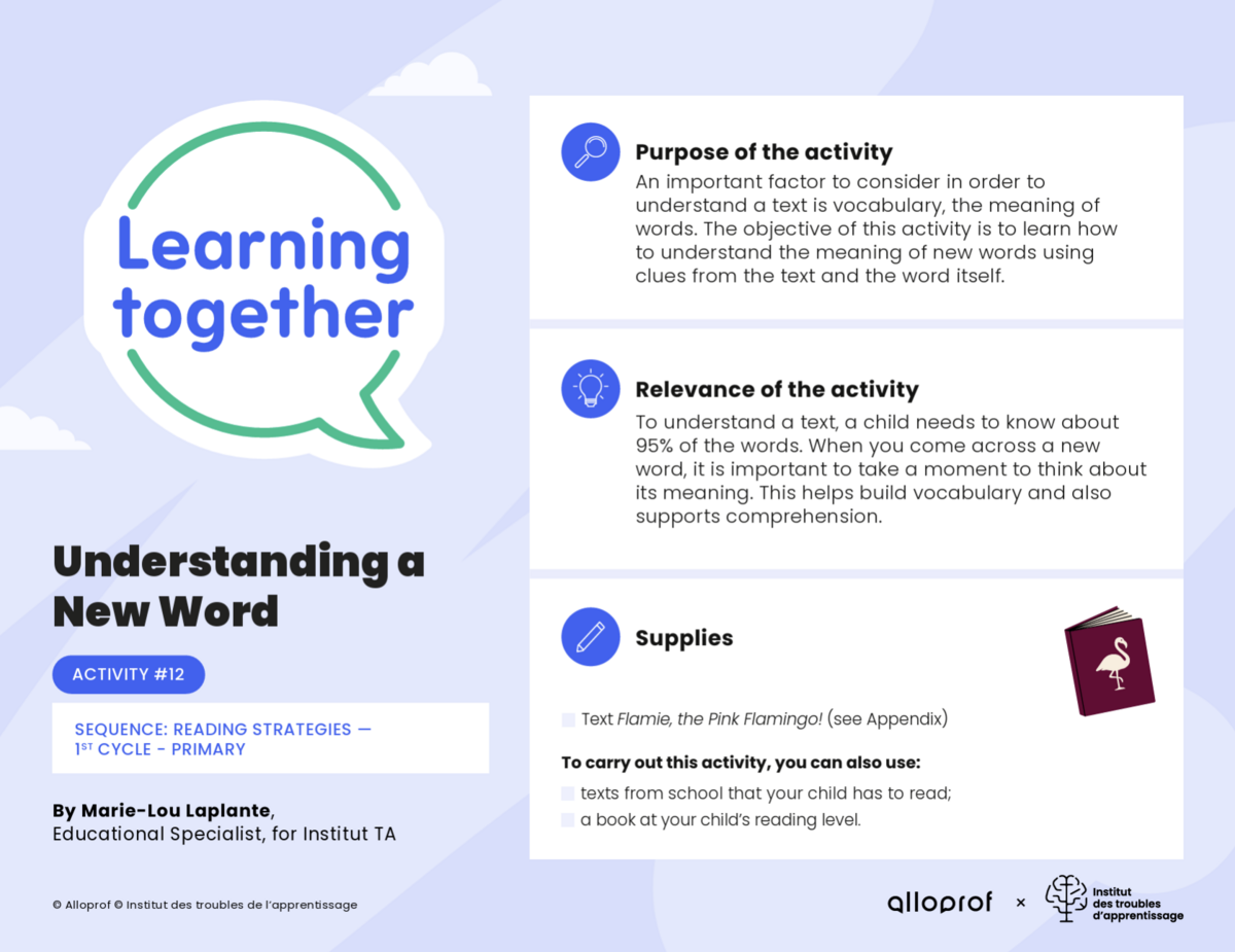 Activity #12: Understand a New Word