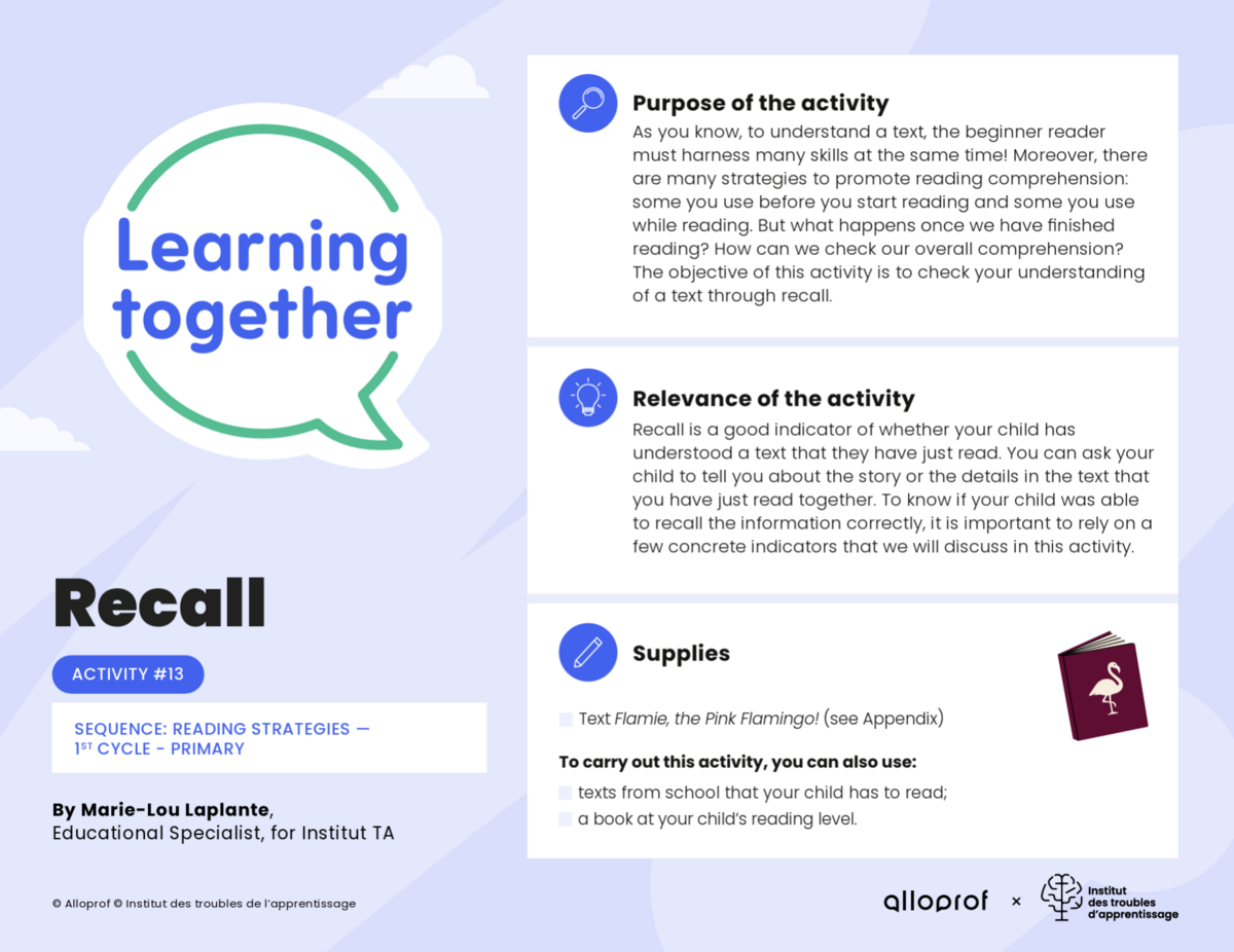 Activity #13: Recall