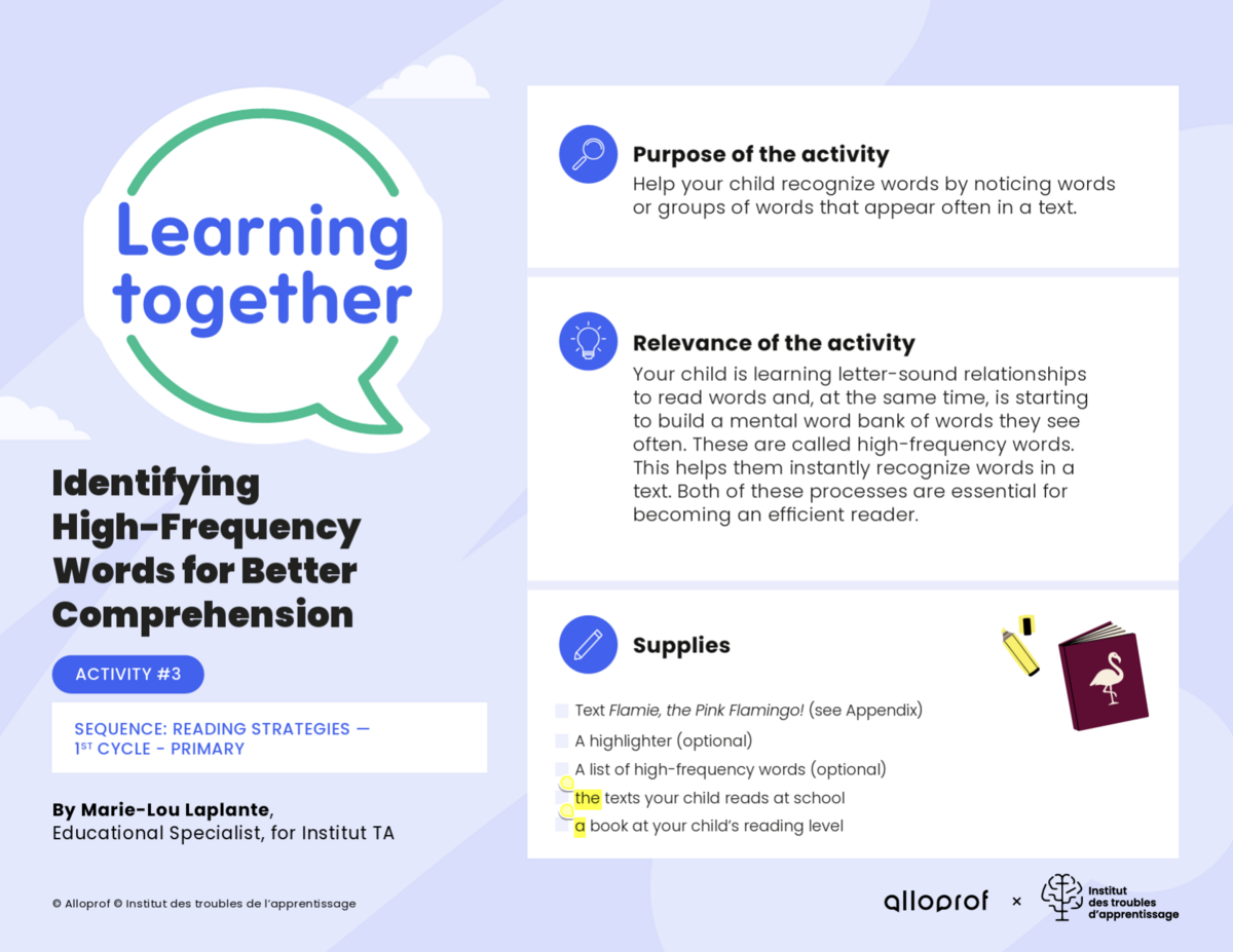 Activity #3: Identifying High-Frequency Words for Better Comprehension