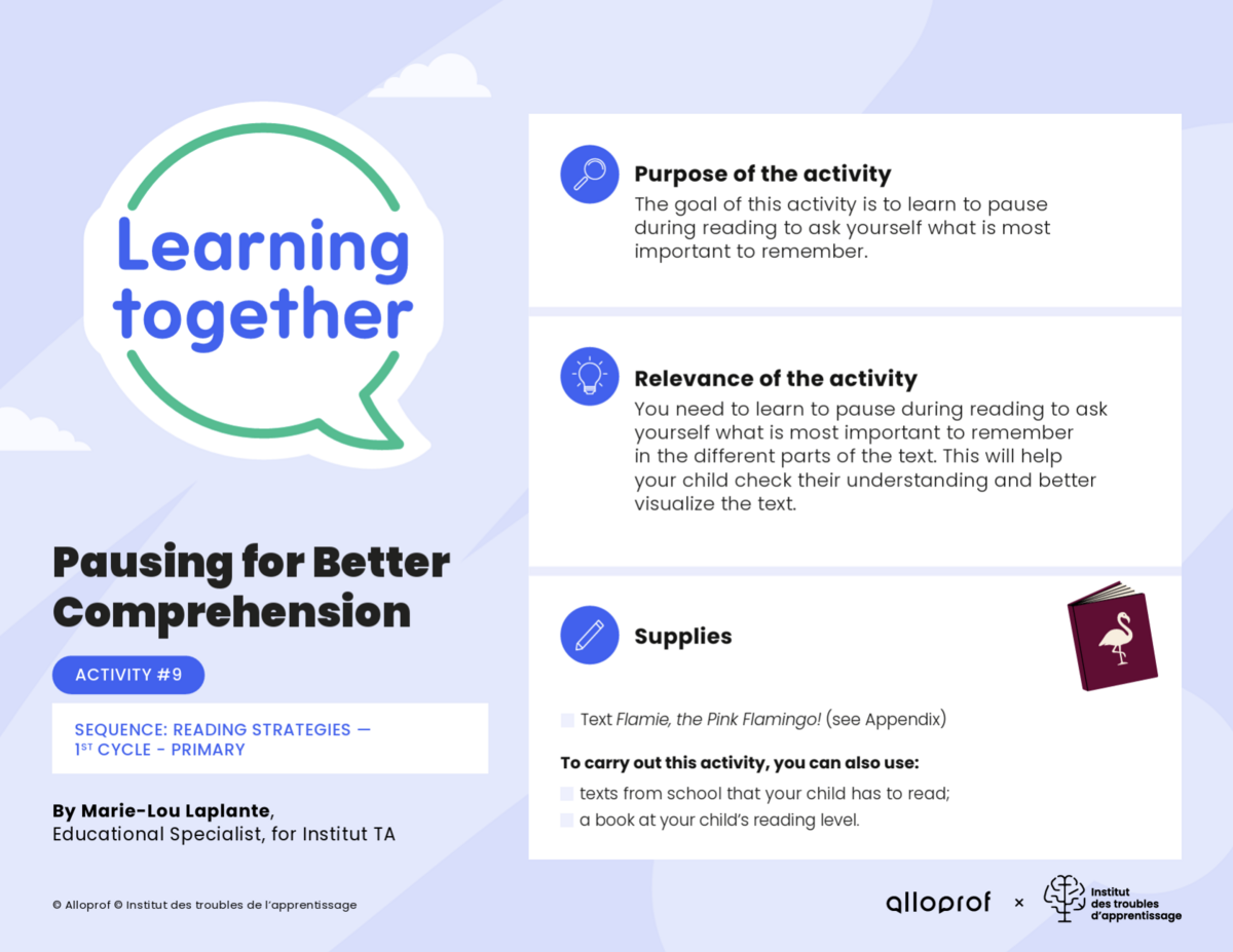 Activity #9: Pausing for Better Comprehension