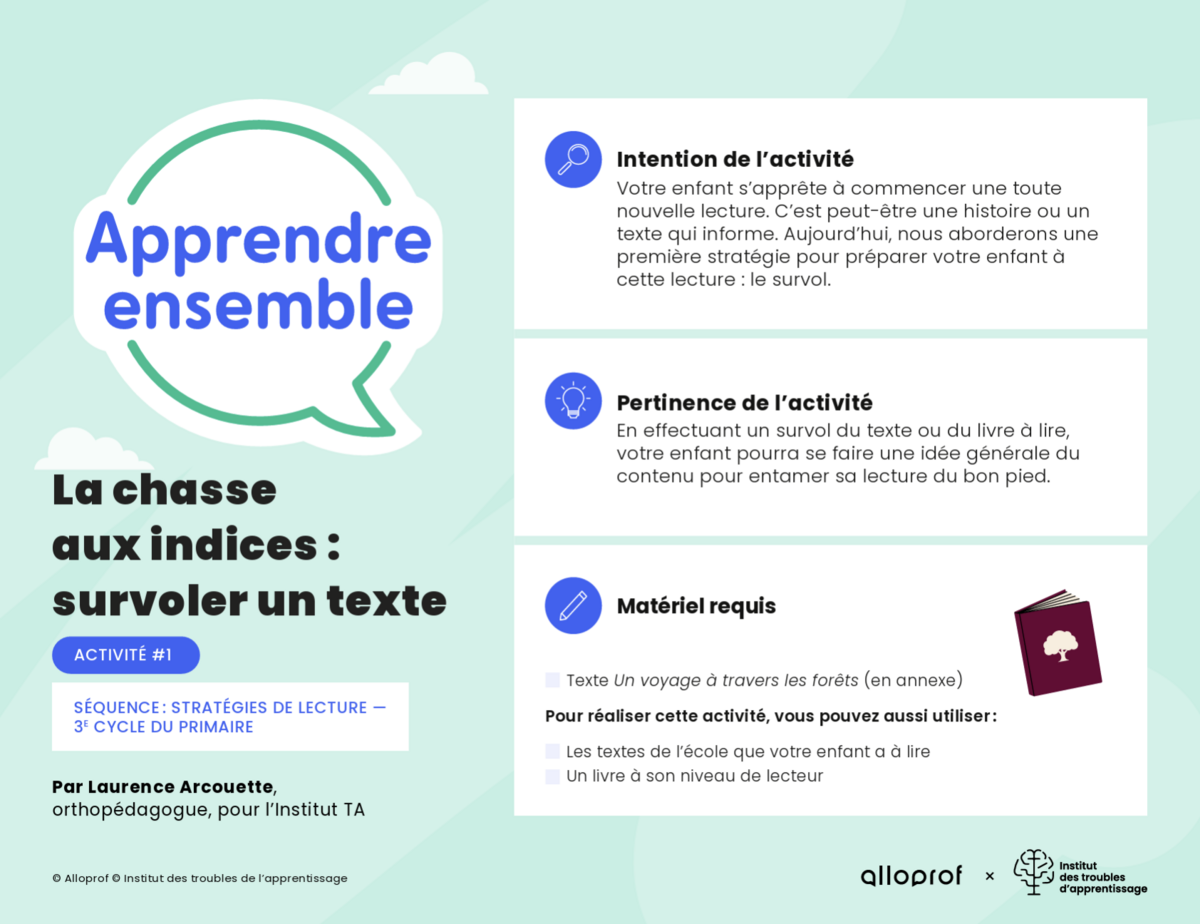 Aperçu de l'activité.