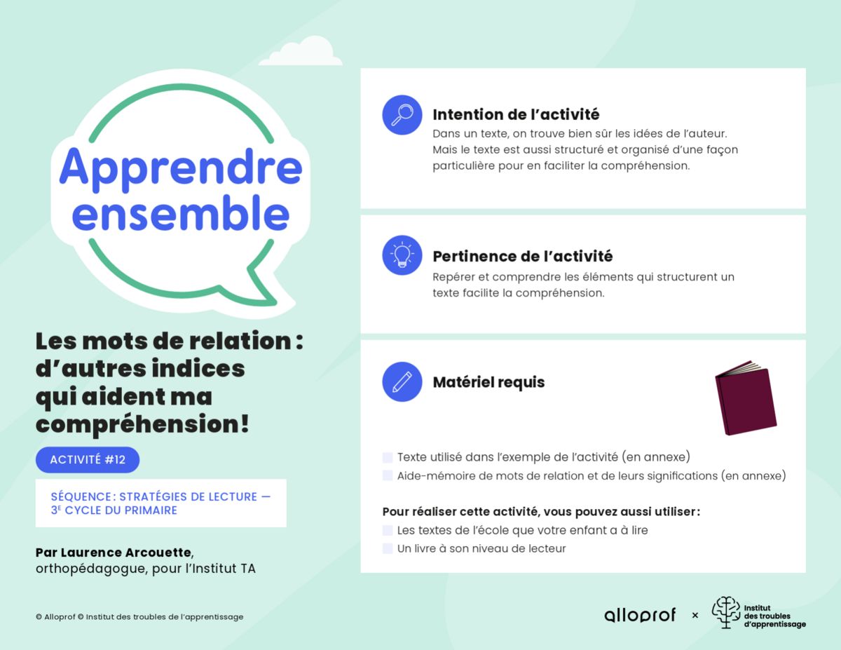 Aperçu de l'activité.