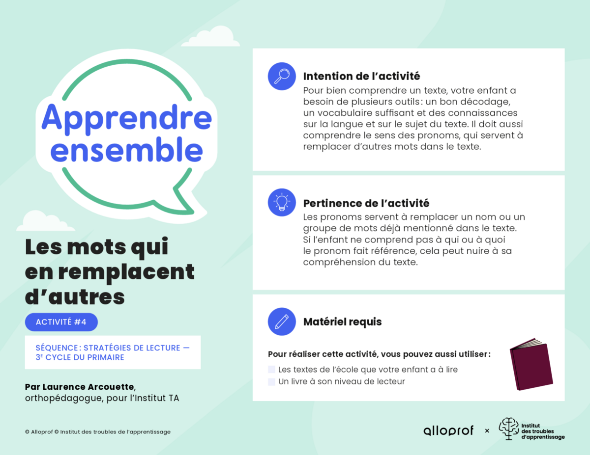 Aperçu de l'activité.