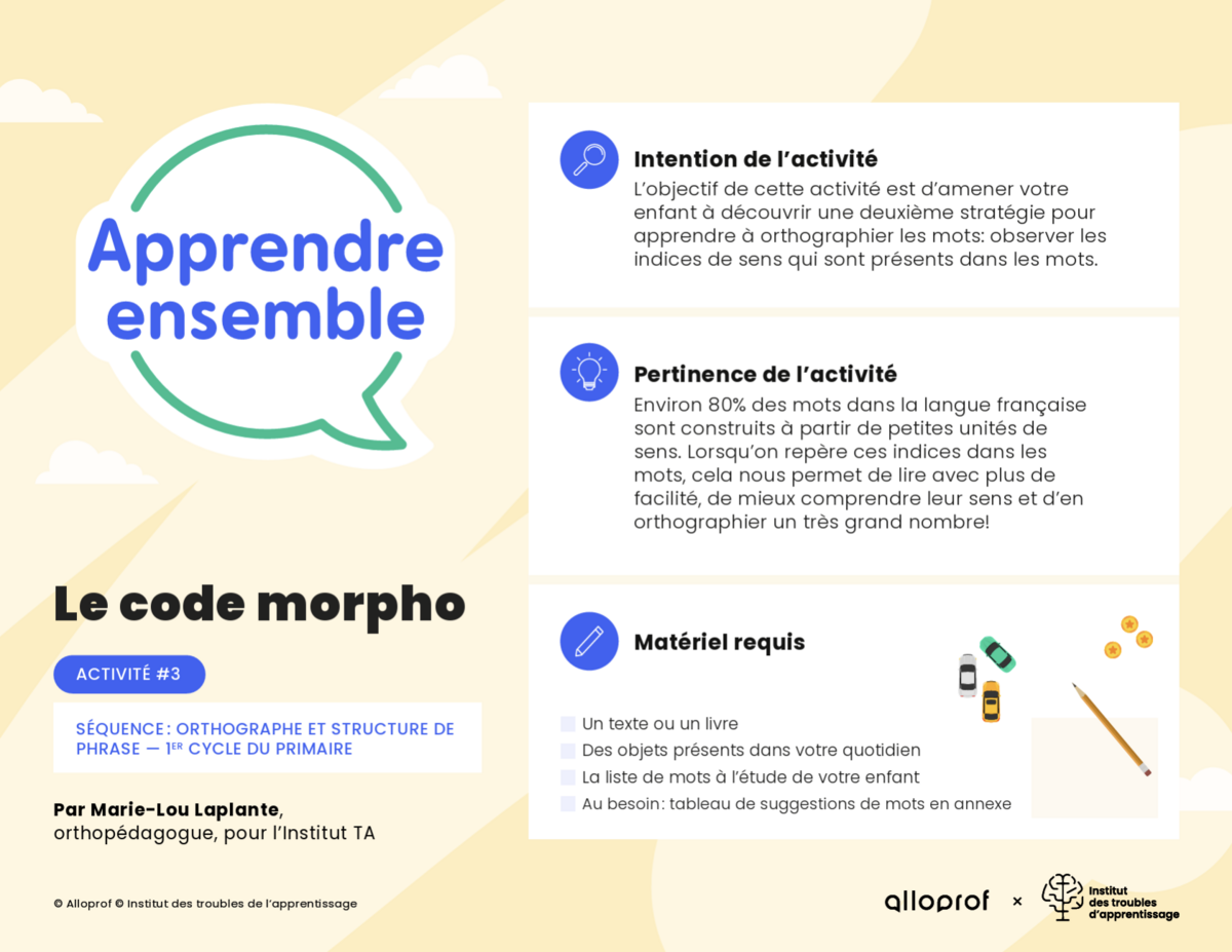 Aperçu de l'activité.