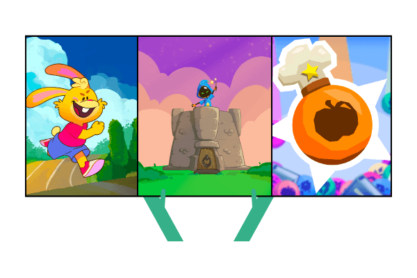 Un aperçu des jeux offerts sur le site d’Alloprof.