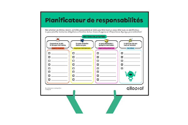 Un aperçu du planificateur.