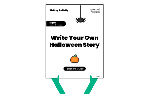 Preview of the writing activity.