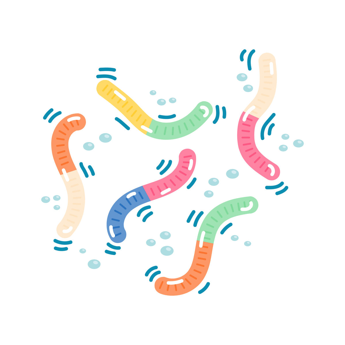 Gummy worms.