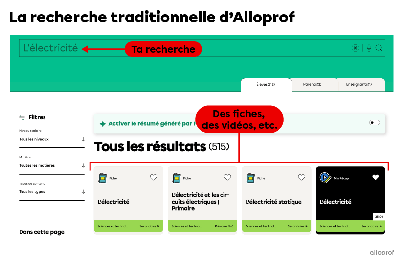Recherche traditionnelle