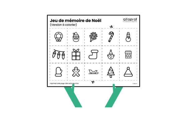 Aperçu du Jeu de mémoire version à colorier.