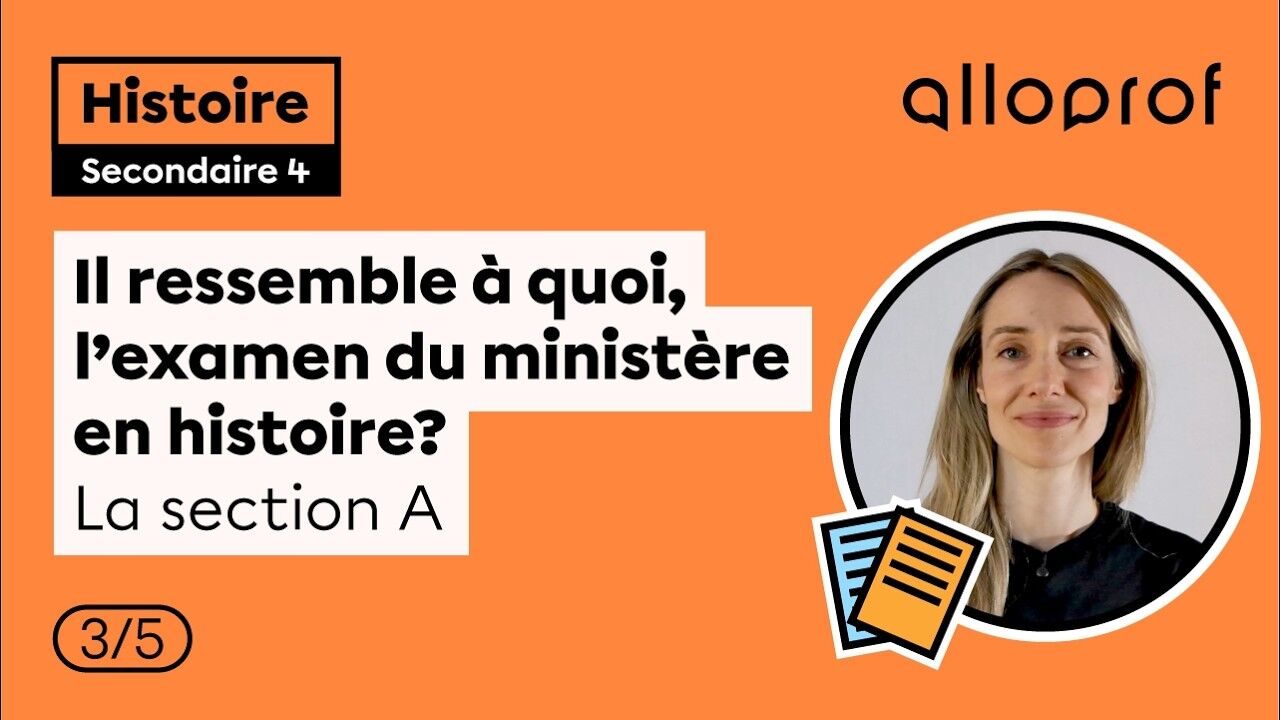 Thumbnail vidéo Il ressemble à quoi, l’examen du ministère en histoire? - La section A