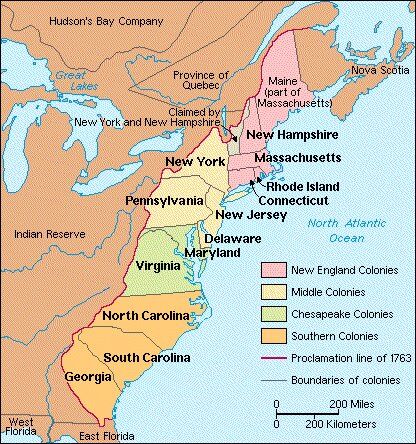 The Thirteen Colonies