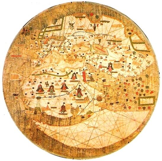 Carte catalane produite en 1450