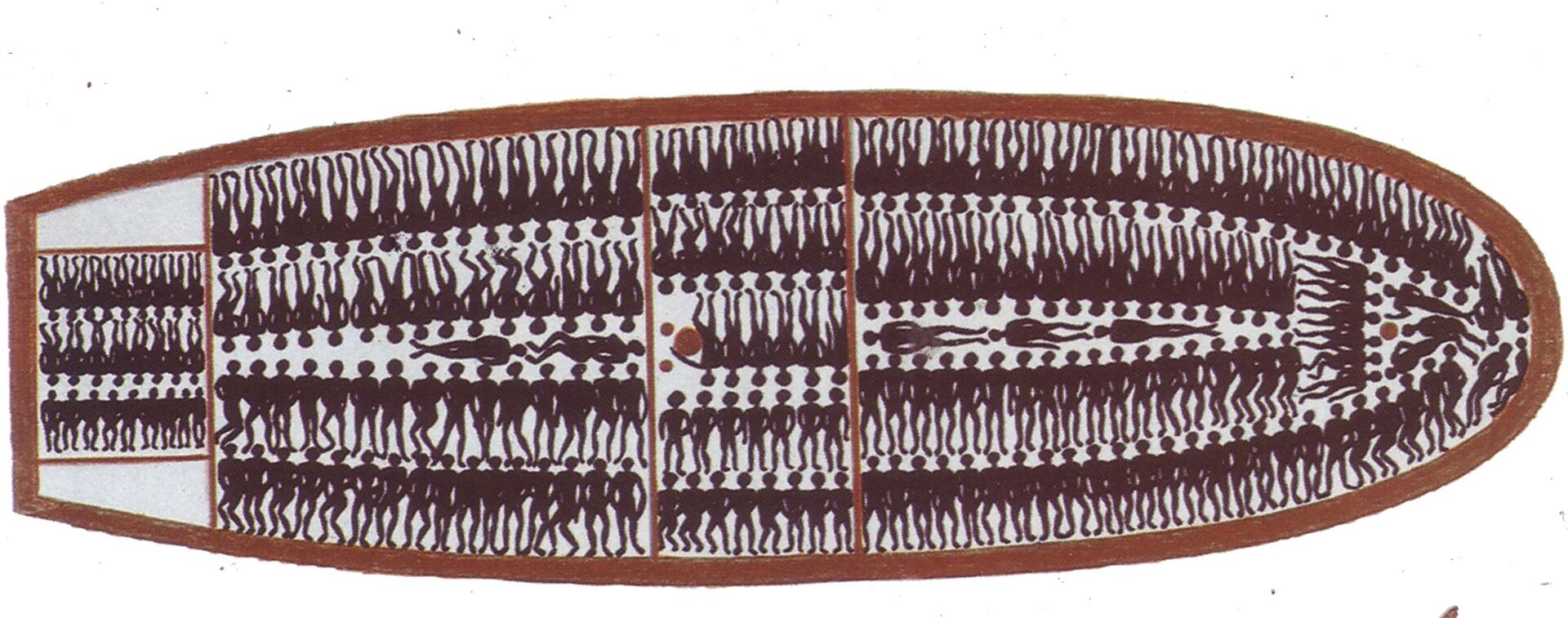 General view of a ship carrying slaves from Africa