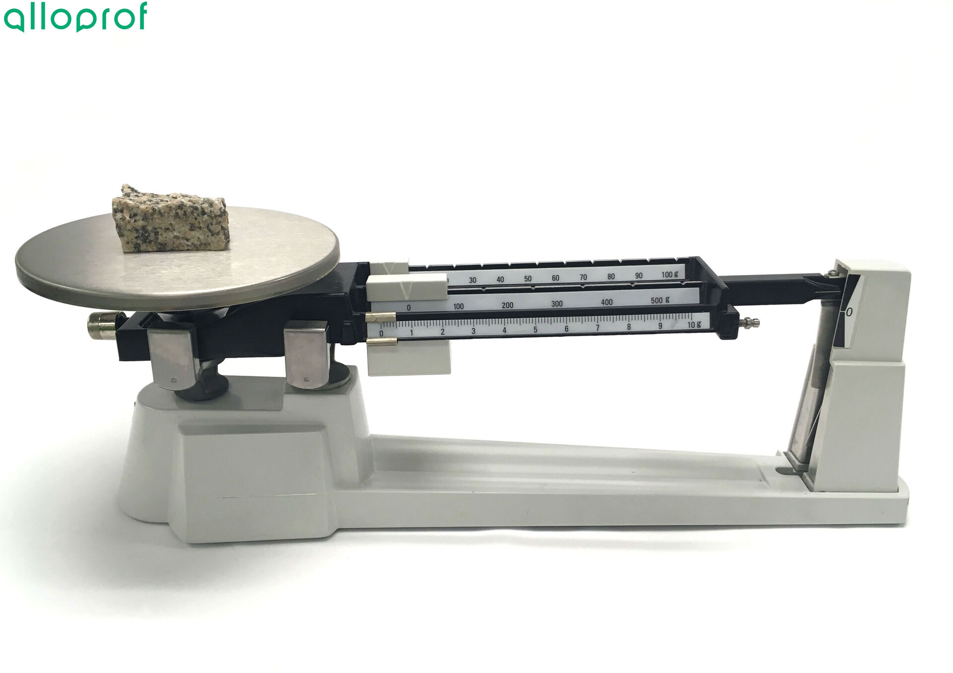 The object to be weighed is placed on the pan of tha balance.