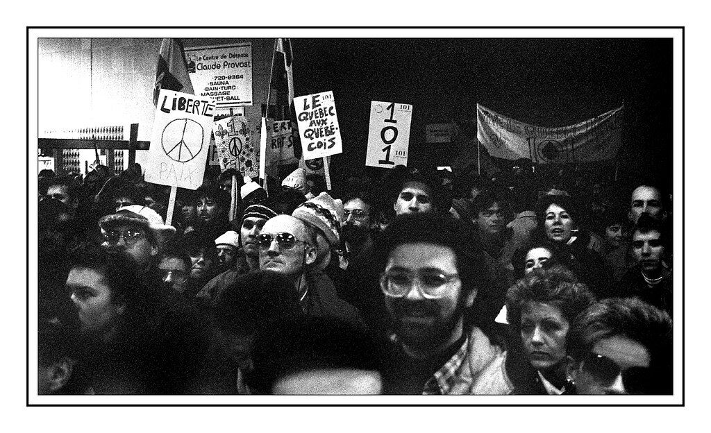 Manifestation en faveur de la Loi 101.