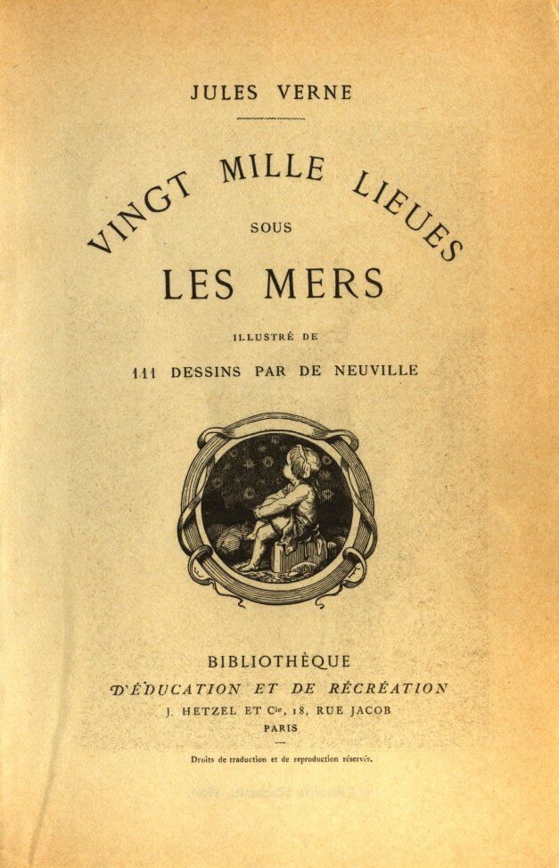 Novel Twenty Thousand Leagues Under the Sea, by Jules Verne