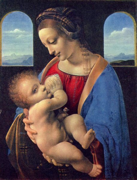 La Vierge allaitant de Leonard de Vinci (1490)