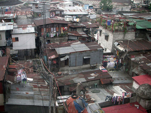 Un bidonville, Manille