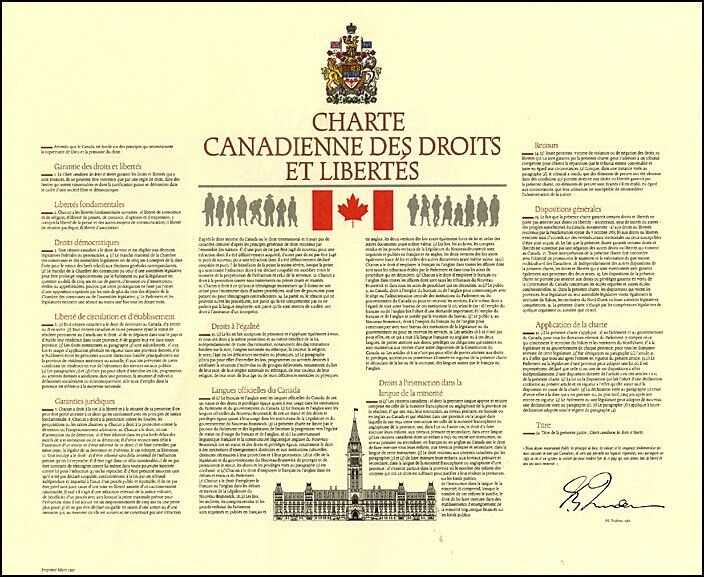 La Charte canadienne des droits et libertés de 1982