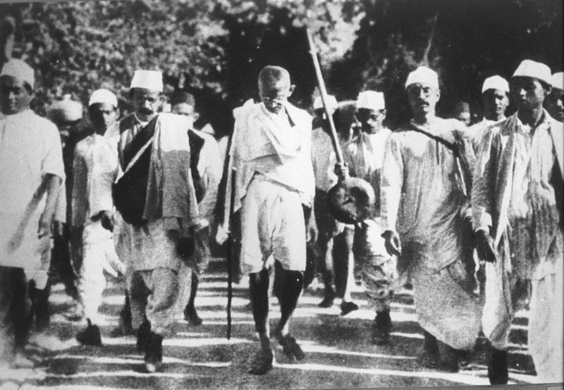 Gandhi pendant la marche du sel