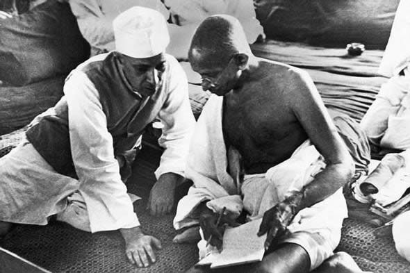 Gandhi et Nehru