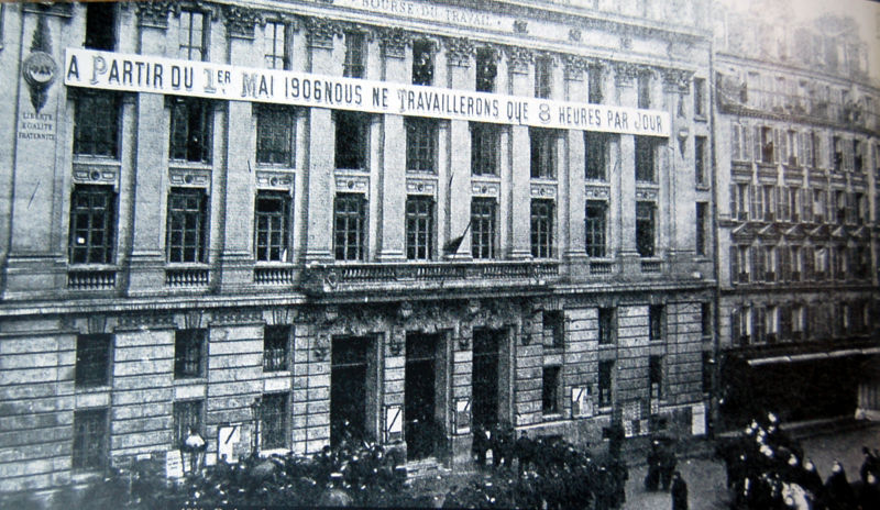 Manifestation pour la journée de 8 heures en 1906