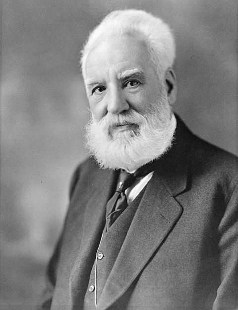 Portrait of Alexander Graham Bell around 1914-1919.