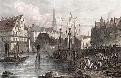 Gravure de Hambourg en 1859