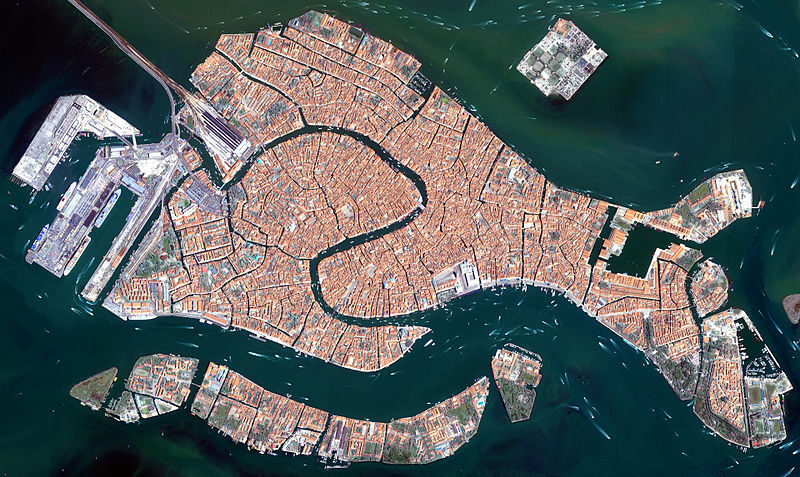 Photo satellite de Venise