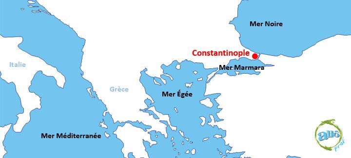 Constantinople's geographical location.